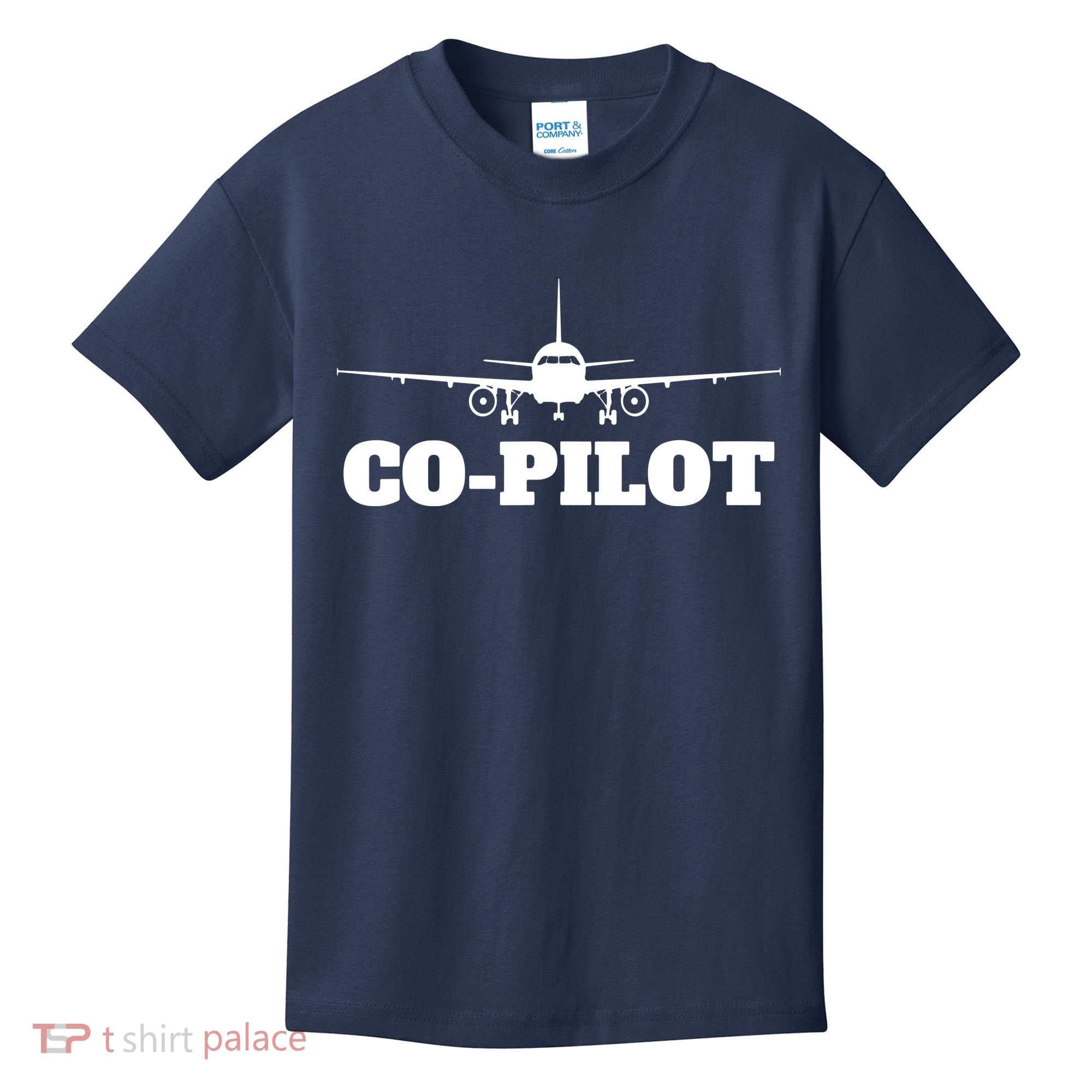 Aviation Airplane Flying Airline CoPilot Pilot Gift Kids T-Shirt