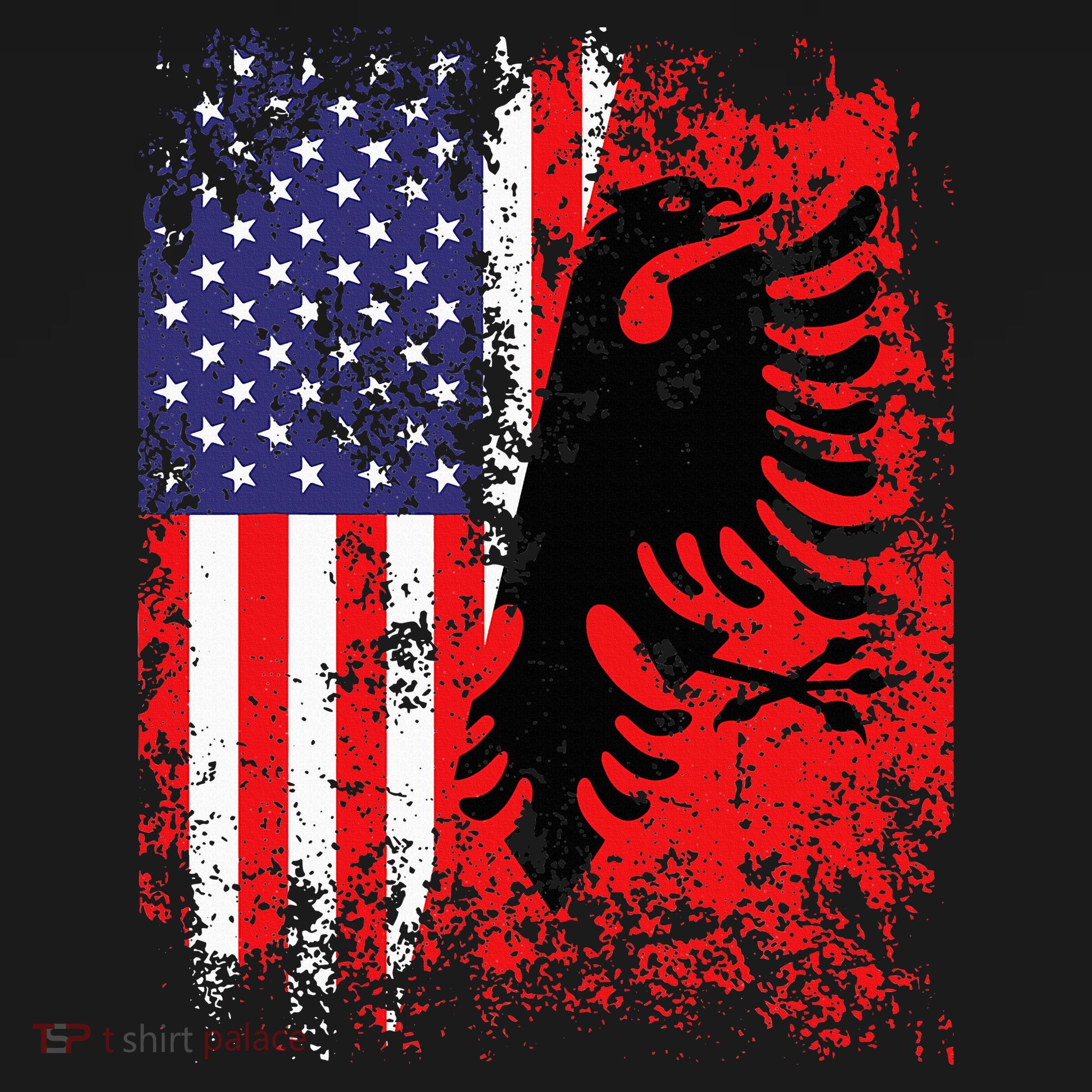 Albanian American Flag Patriotic USA Albania Flag Women's Tank Top