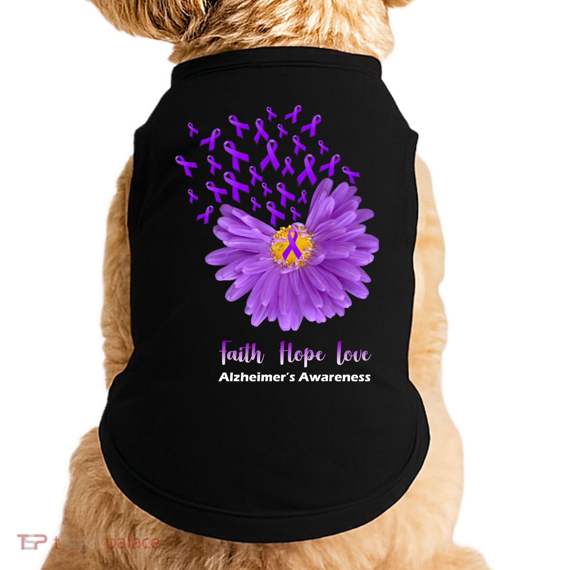 Alzheimer's Awareness Faith Hope Love Doggie Tank