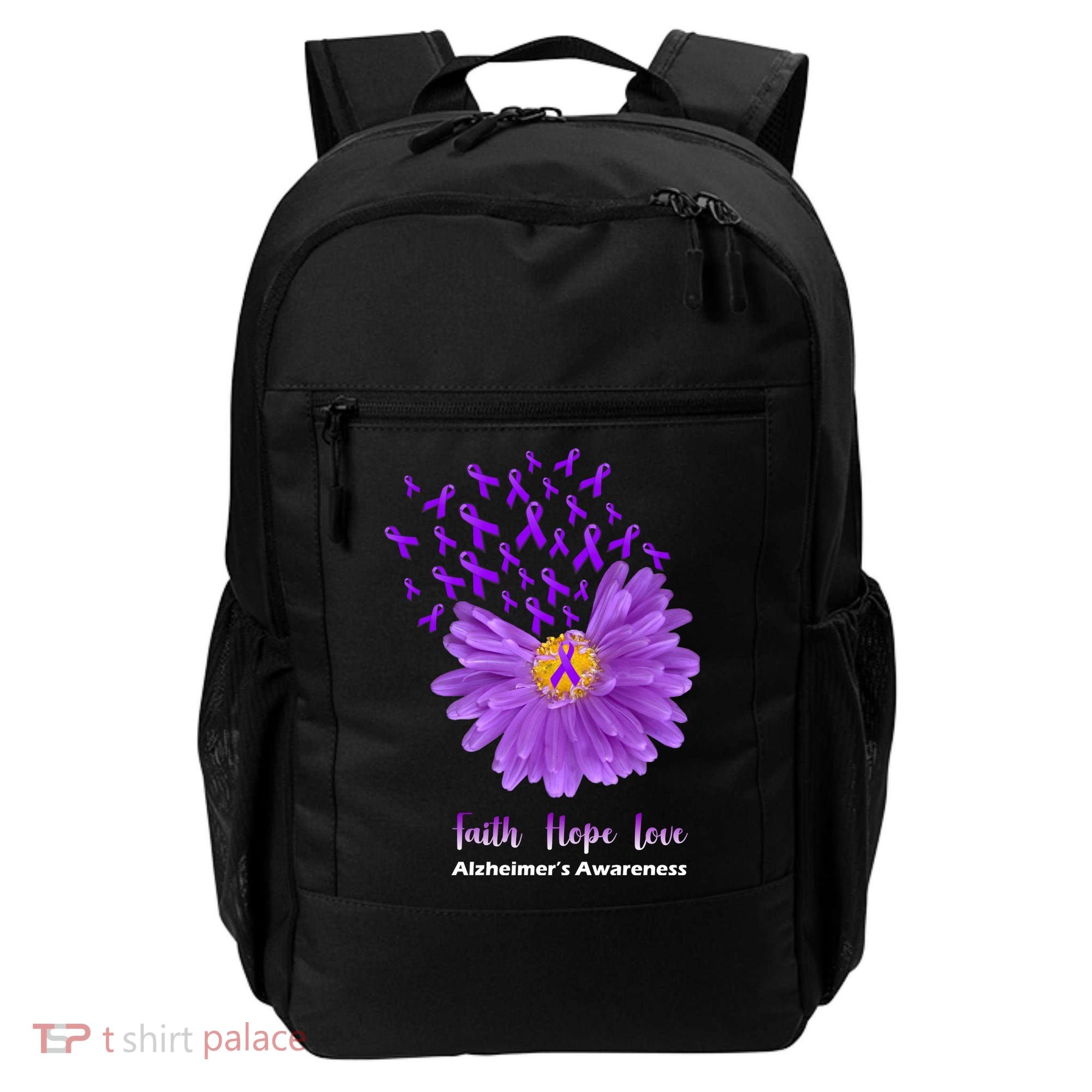 Alzheimer's Awareness Faith Hope Love Backpack