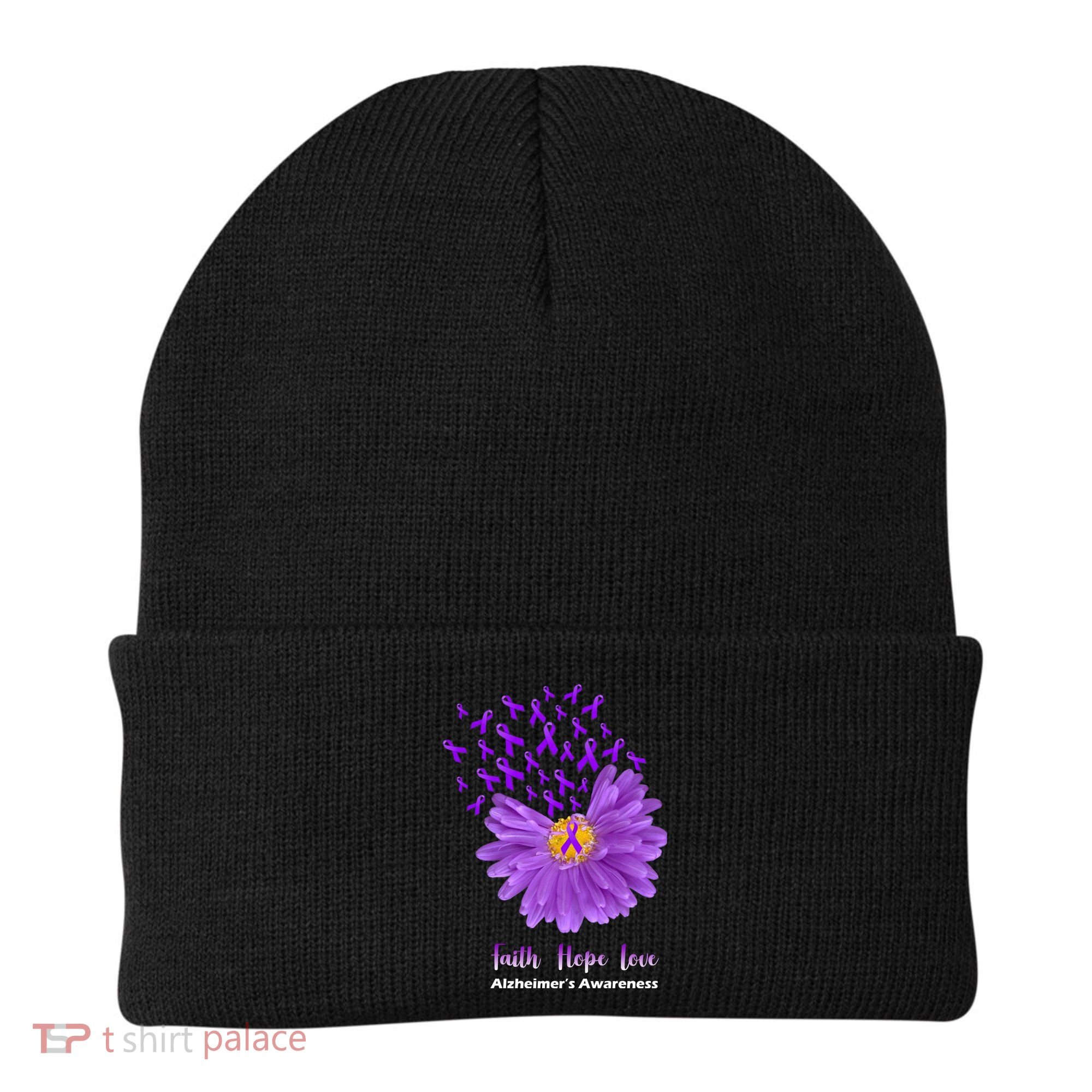 Alzheimer's Awareness Faith Hope Love Beanie