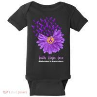 Alzheimer's Awareness Faith Hope Love Baby Bodysuit thumb 0