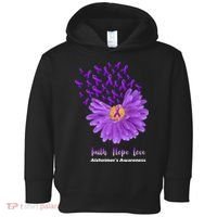 Alzheimer's Awareness Faith Hope Love Toddler Hoodie thumb 0