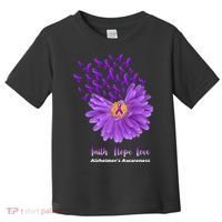 Alzheimer's Awareness Faith Hope Love Toddler T-Shirt thumb 0