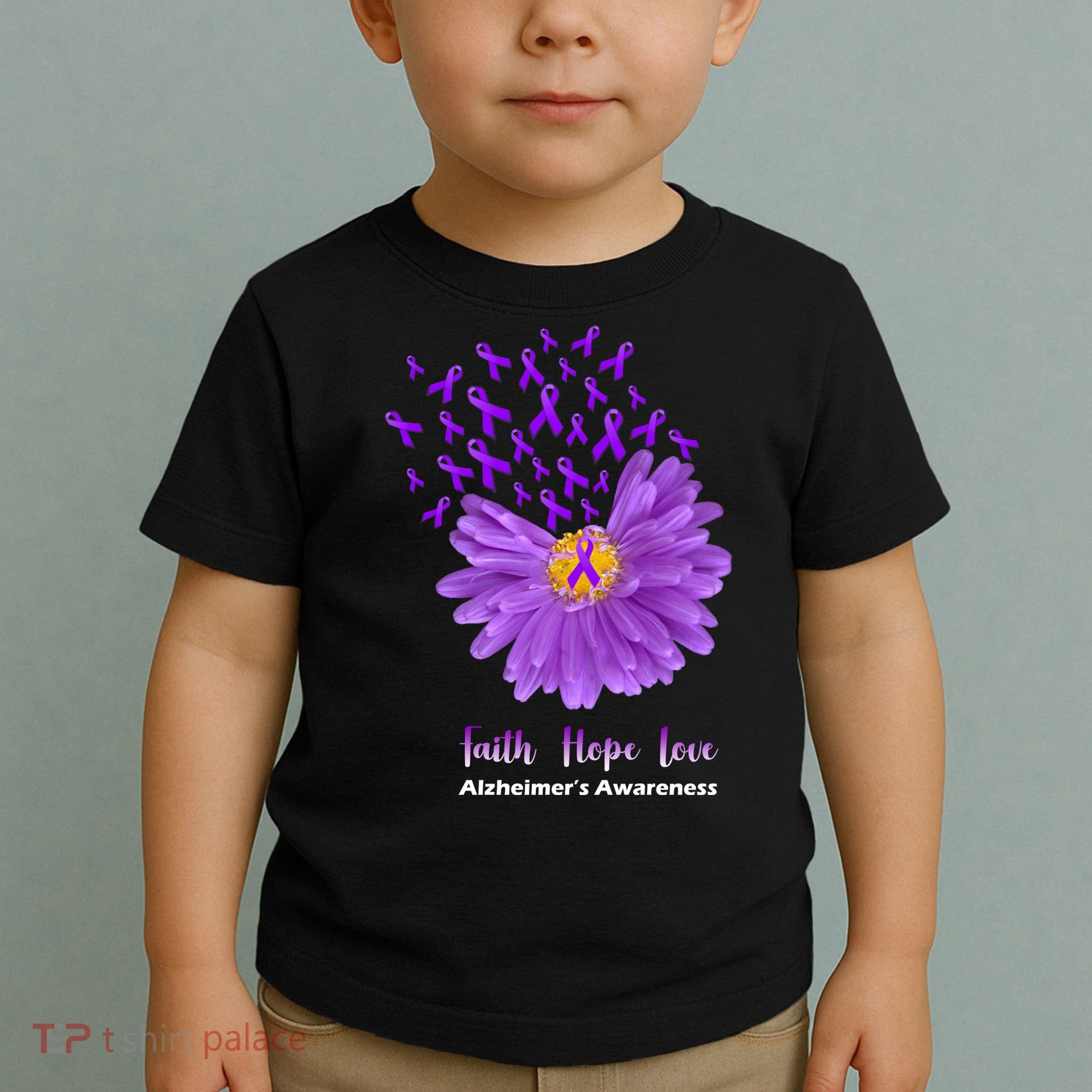 Alzheimer's Awareness Faith Hope Love Toddler T-Shirt