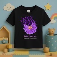 Alzheimer's Awareness Faith Hope Love Toddler T-Shirt thumb 3