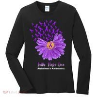 Alzheimer's Awareness Faith Hope Love Women's Long Sleeve Shirt thumb 0