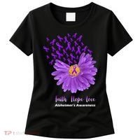 Alzheimer's Awareness Faith Hope Love Women's T-Shirt thumb 0