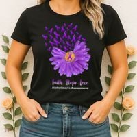 Alzheimer's Awareness Faith Hope Love Women's T-Shirt thumb 2