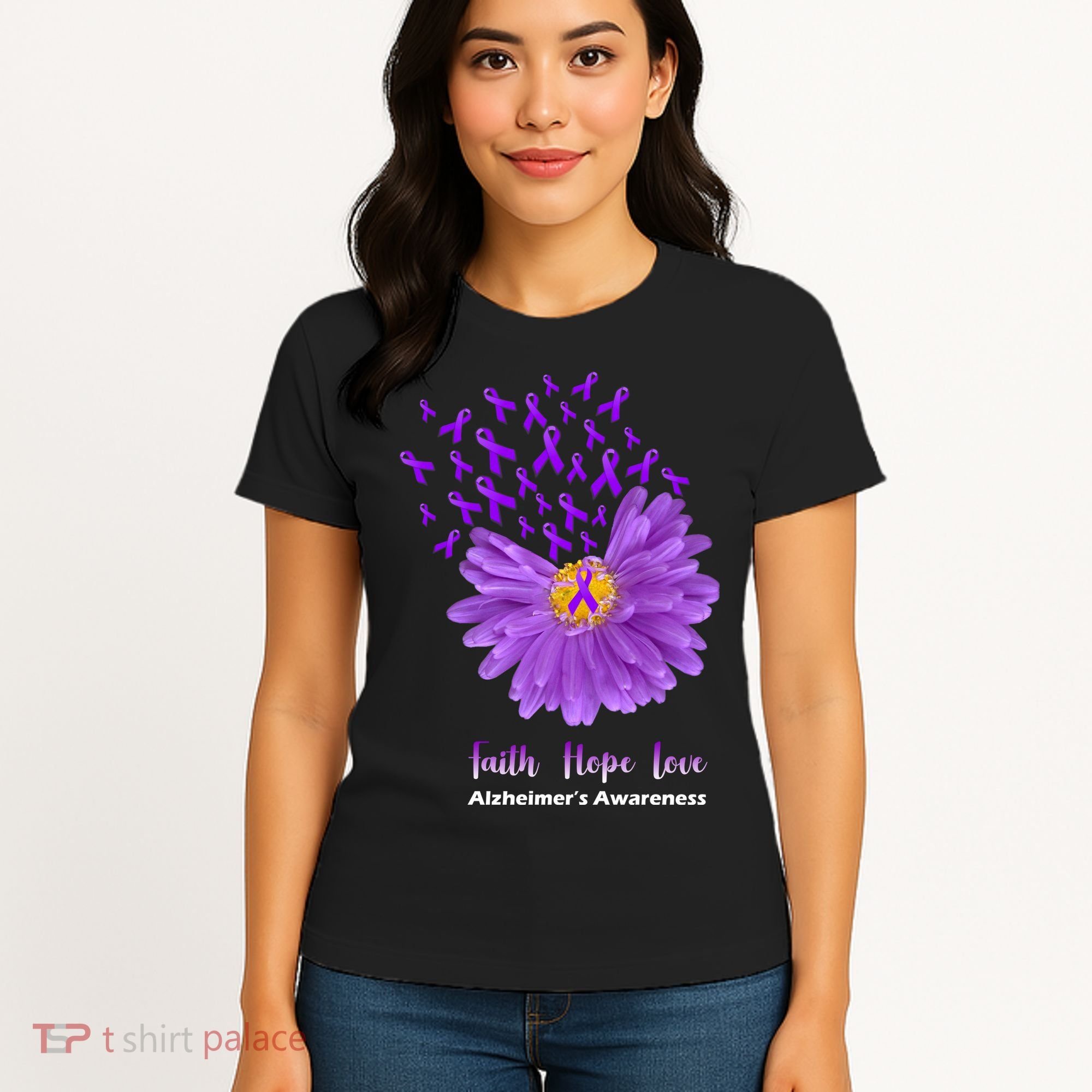 Alzheimer's Awareness Faith Hope Love Women's T-Shirt