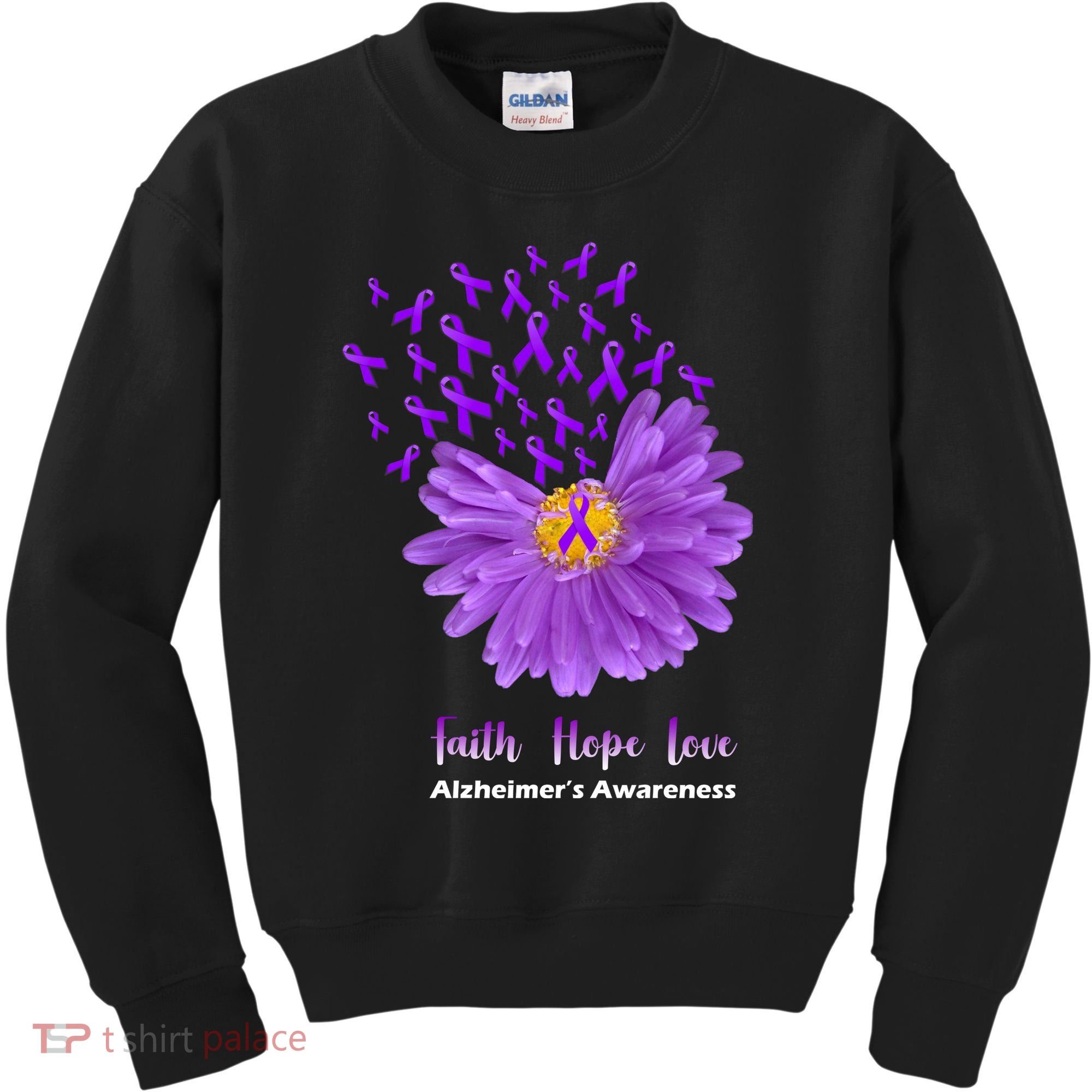 Alzheimer's Awareness Faith Hope Love Kids Sweatshirt