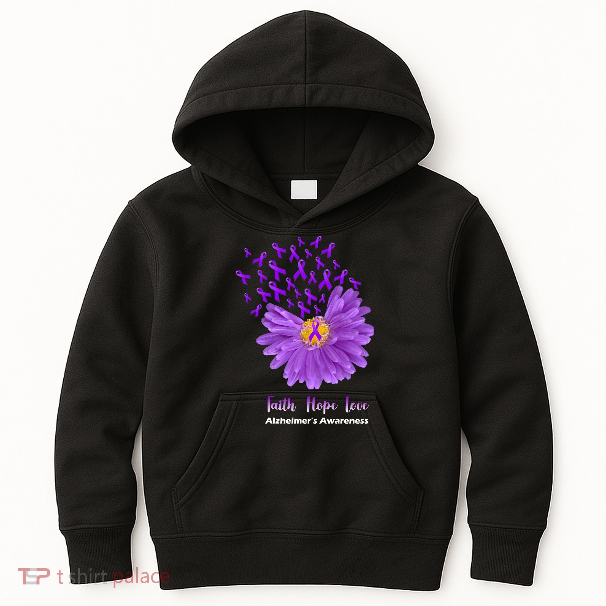 Alzheimer's Awareness Faith Hope Love Kids Hoodie