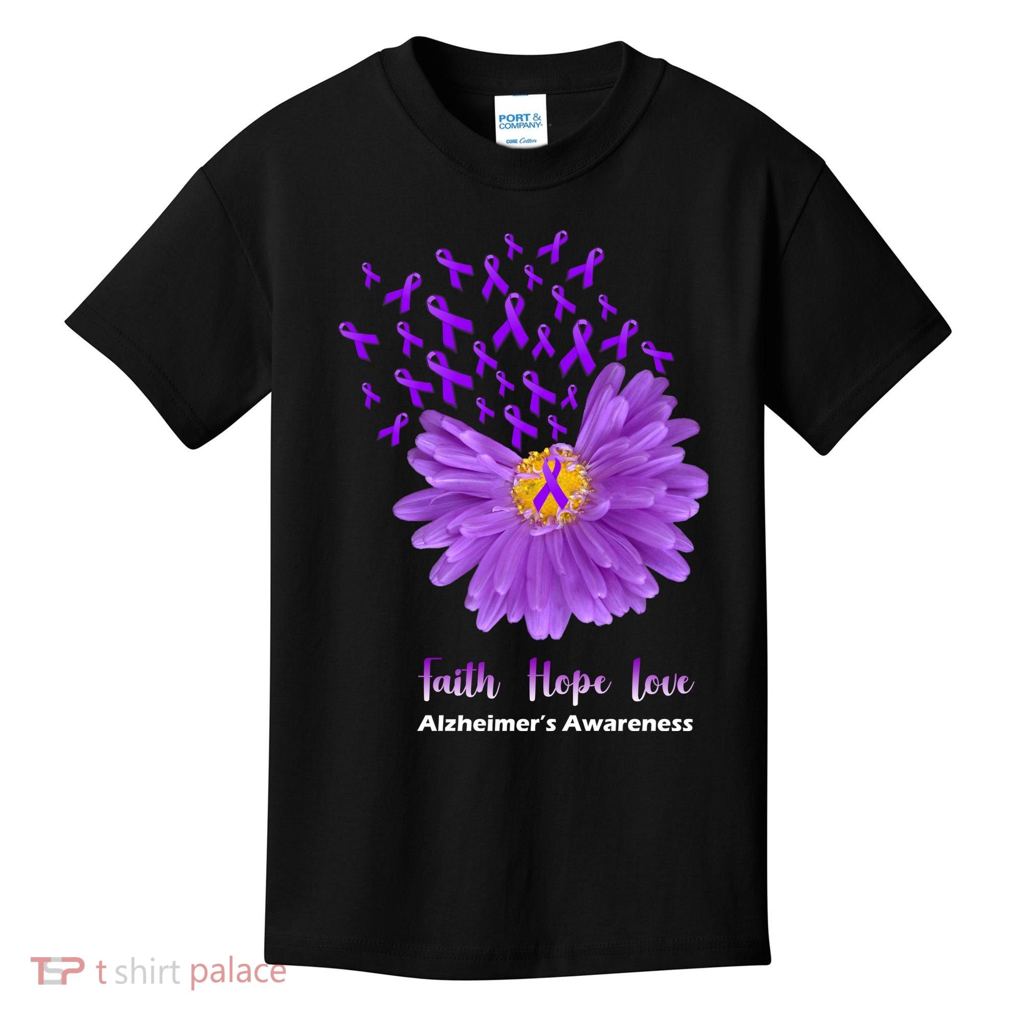 Alzheimer's Awareness Faith Hope Love Kids T-Shirt