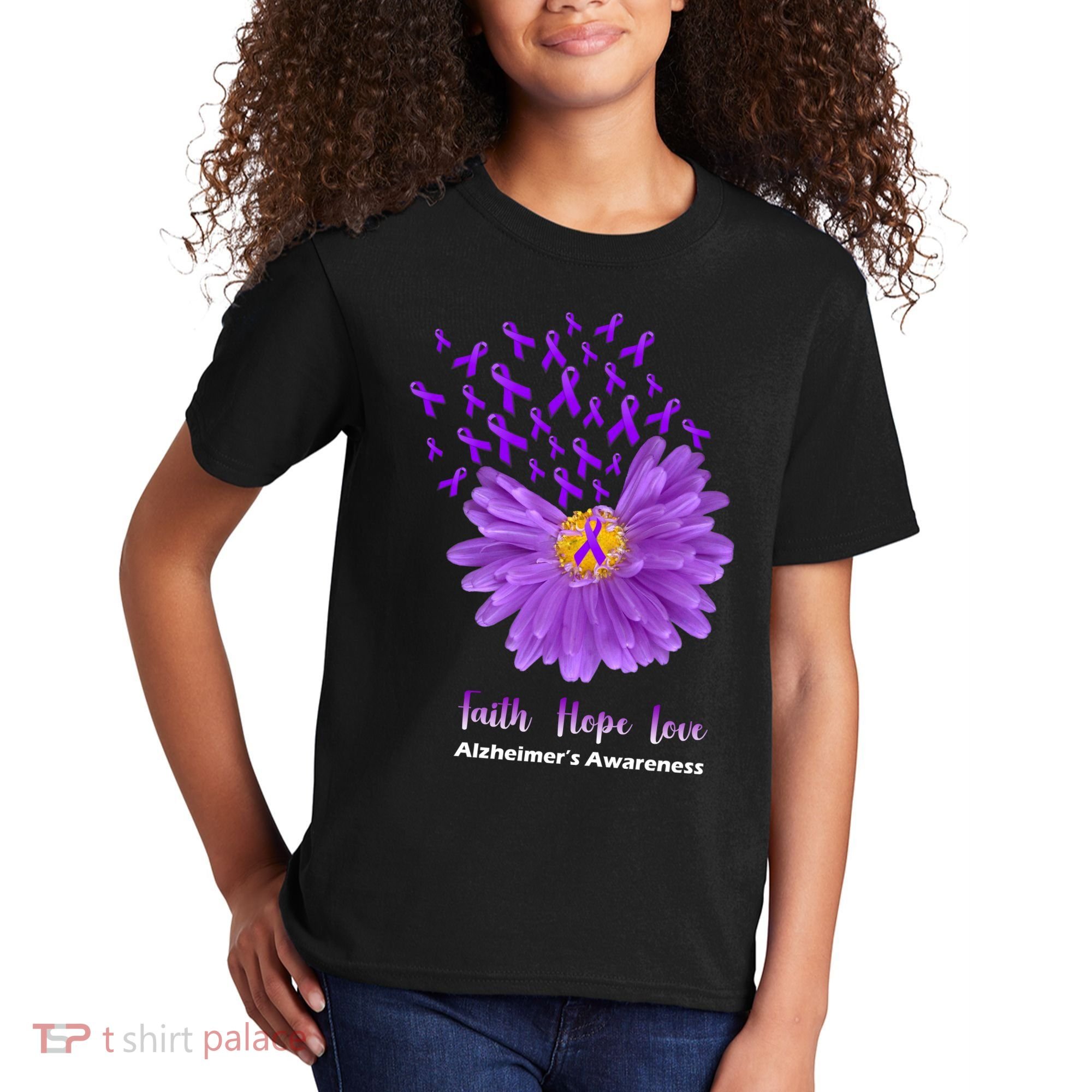 Alzheimer's Awareness Faith Hope Love Kids T-Shirt