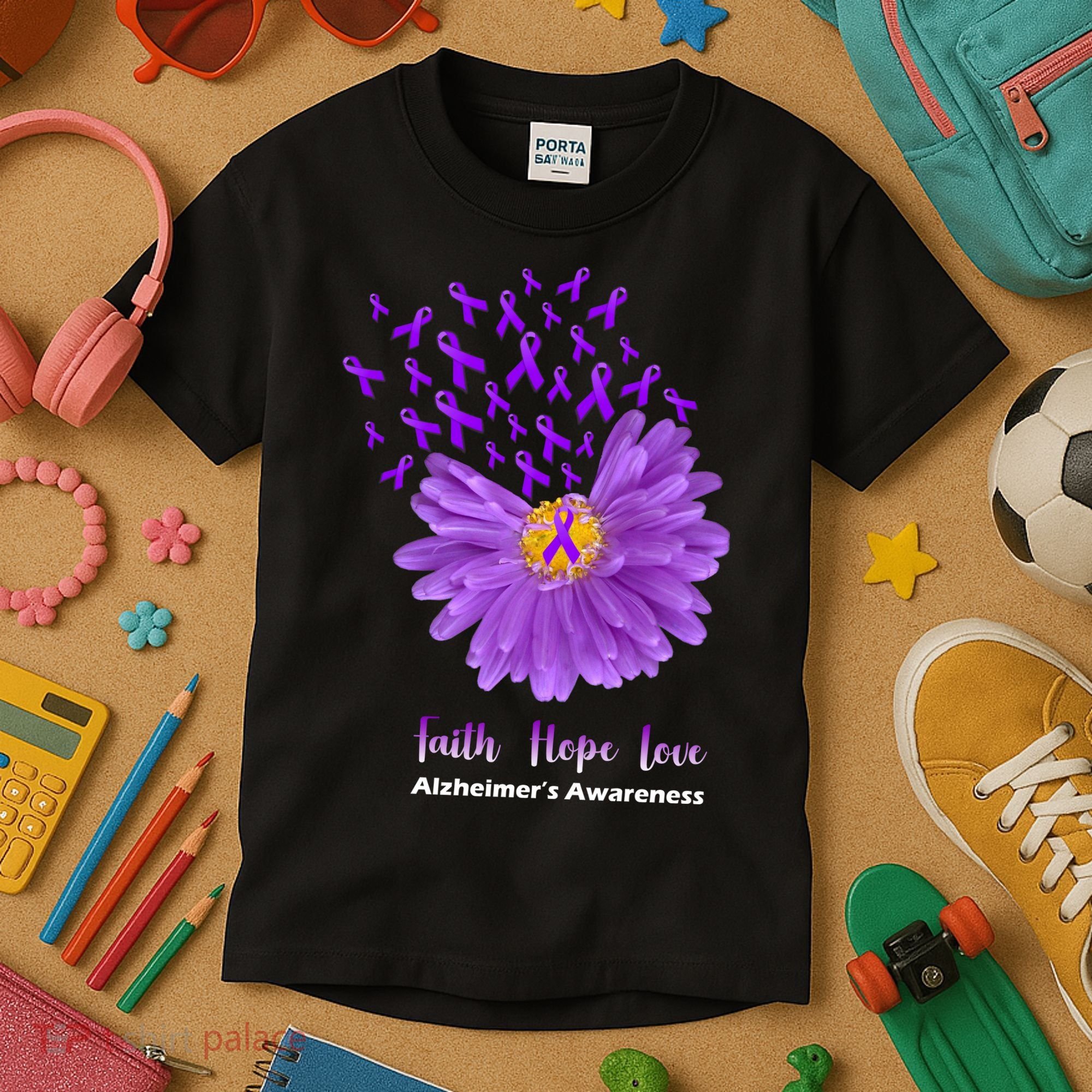 Alzheimer's Awareness Faith Hope Love Kids T-Shirt