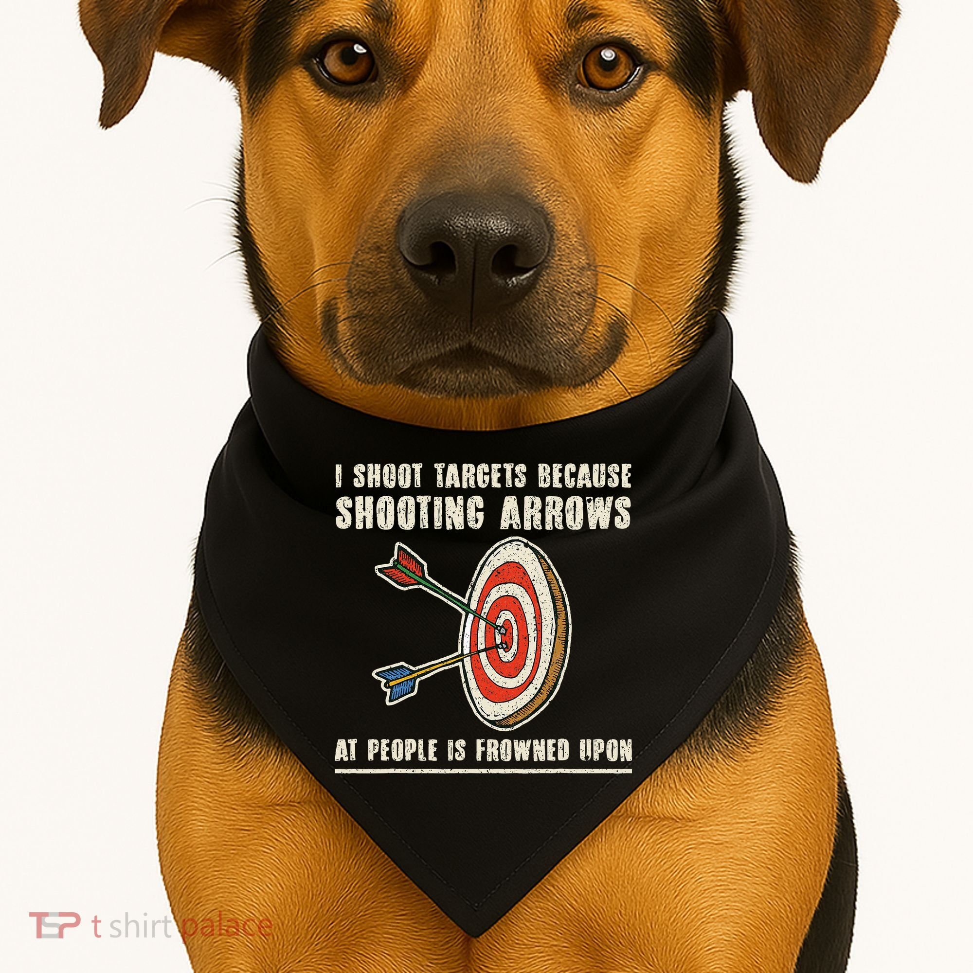 Archery Archer Funny Bowman Bow Archer USA-Made Doggie Bandana