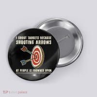Archery Archer Funny Bowman Bow Archer Button thumb 0