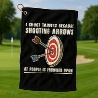 Archery Archer Funny Bowman Bow Archer Golf Towel thumb 1