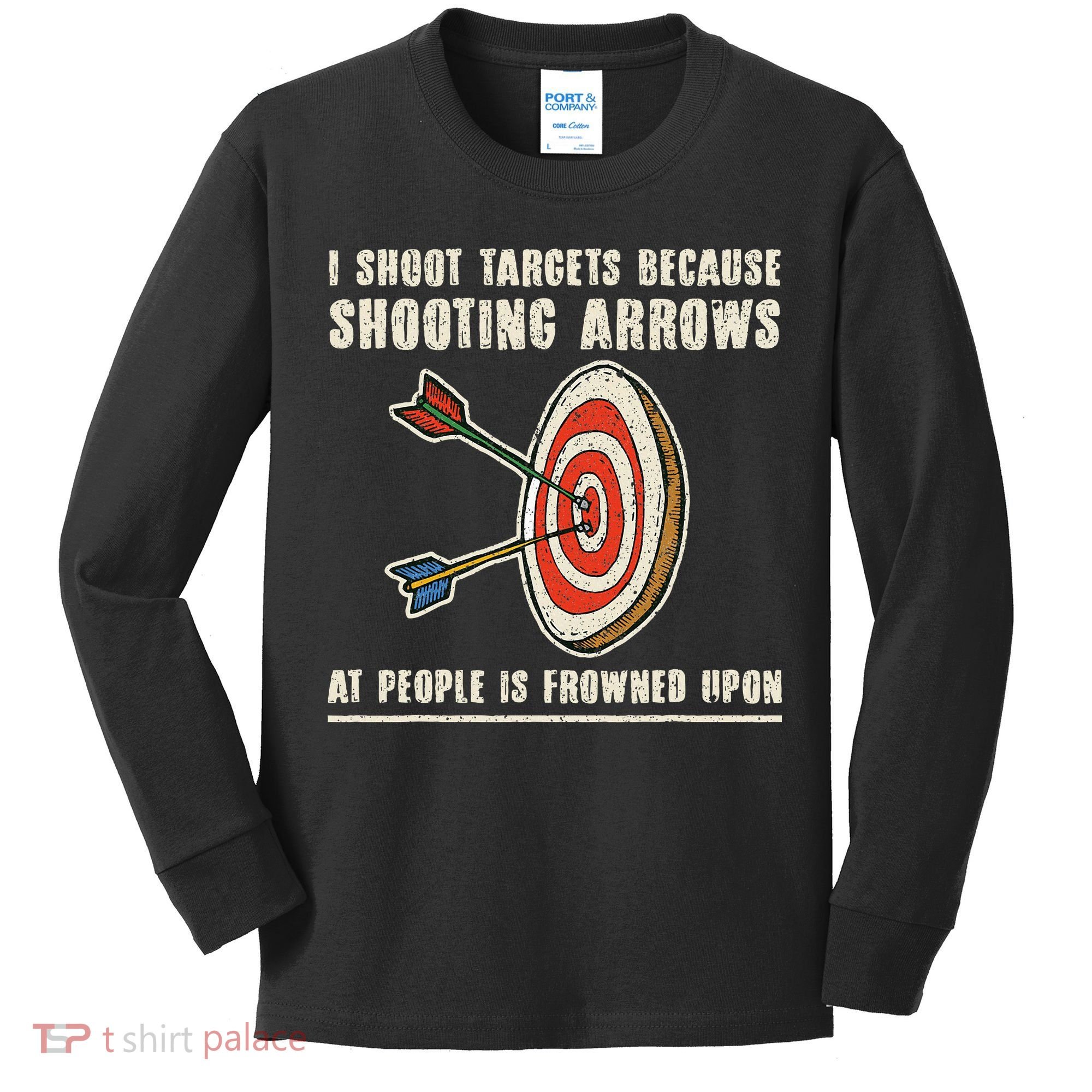 Archery Archer Funny Bowman Bow Archer Kids Long Sleeve Shirt