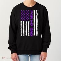 Alzheimer's Awareness For My Dad Support Flag Women's Sweatshirt thumb 0