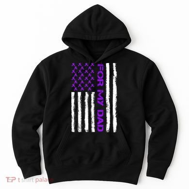 Alzheimer's Awareness For My Dad Support Flag Hoodie