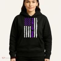 Alzheimer's Awareness For My Dad Support Flag Hoodie thumb 5