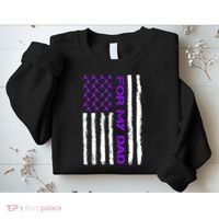 Alzheimer's Awareness For My Dad Support Flag Sweatshirt thumb 2