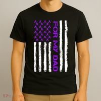 Alzheimer's Awareness For My Dad Support Flag T-Shirt thumb 3