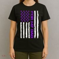 Alzheimer's Awareness For My Dad Support Flag T-Shirt thumb 4