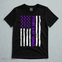 Alzheimer's Awareness For My Dad Support Flag T-Shirt thumb 5