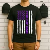 Alzheimer's Awareness For My Dad Support Flag T-Shirt thumb 6