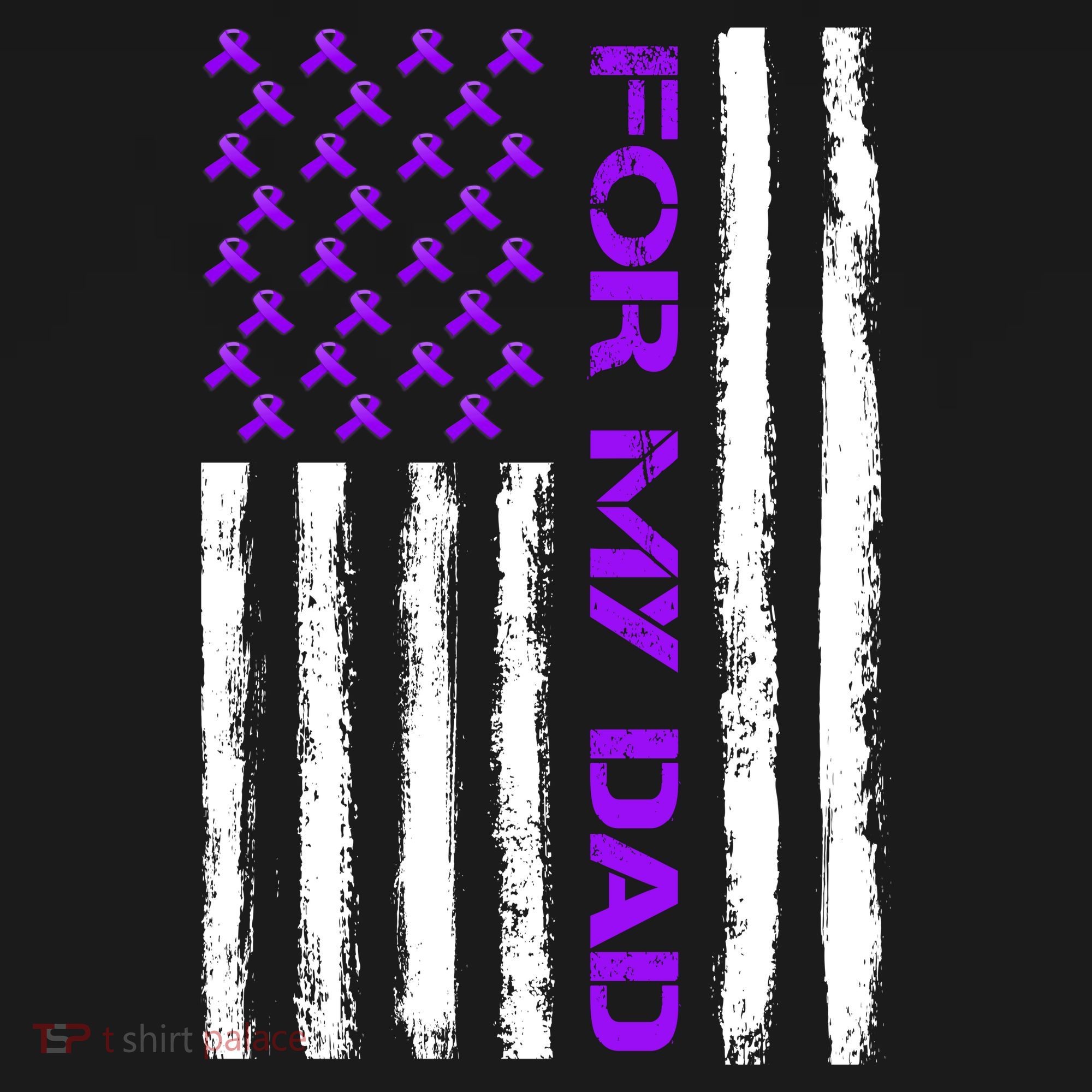 Alzheimer's Awareness For My Dad Support Flag Button