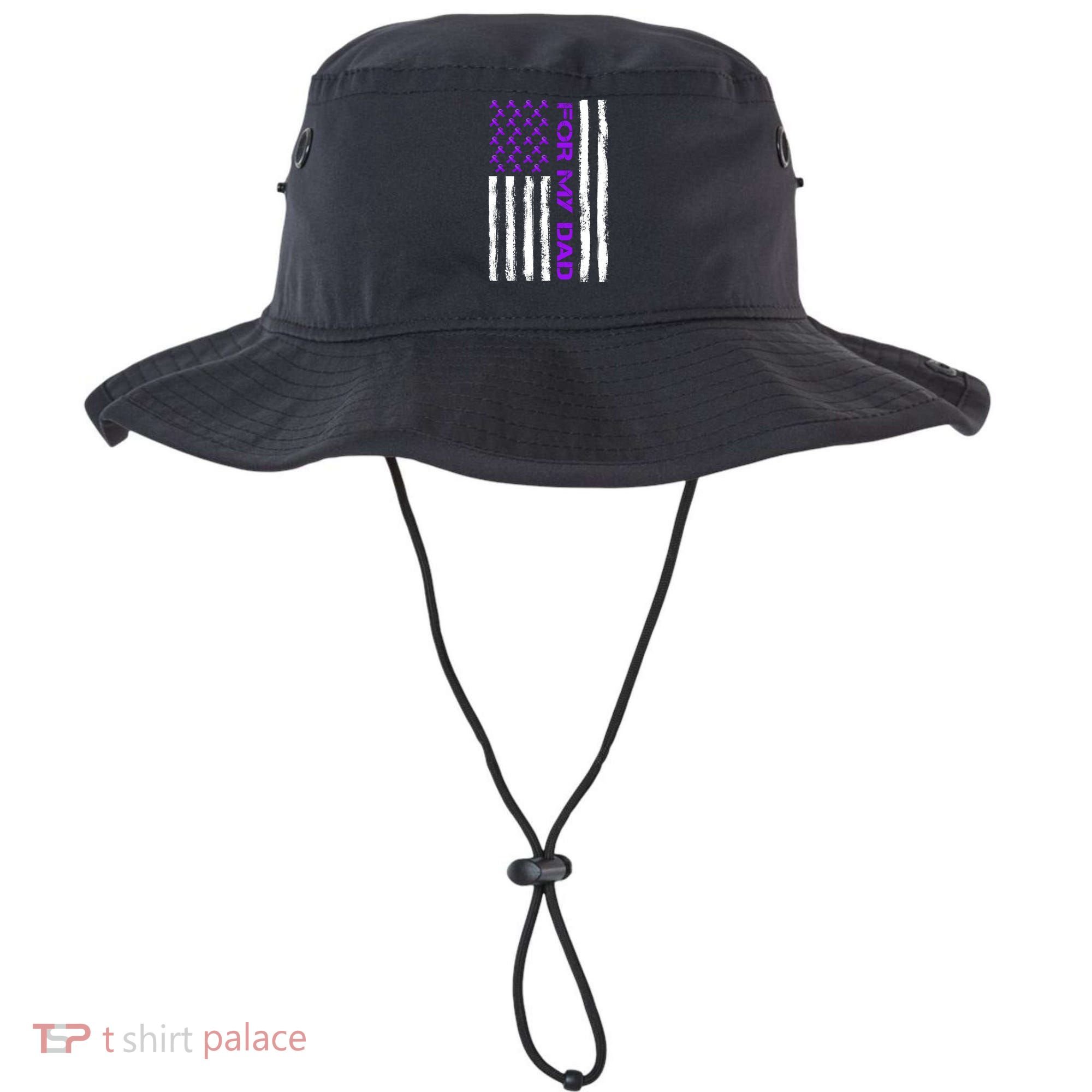 Alzheimer's Awareness For My Dad Support Flag Bucket Hat