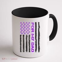 Alzheimer's Awareness For My Dad Support Flag Coffee Mug thumb 1