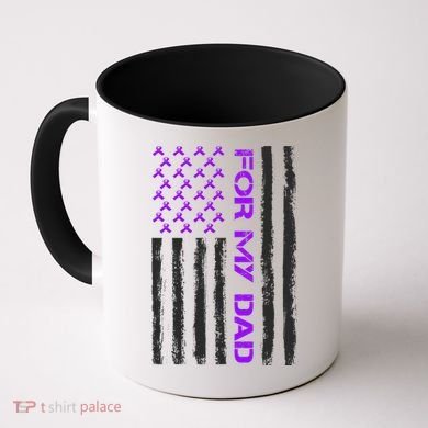 Alzheimer's Awareness For My Dad Support Flag Coffee Mug