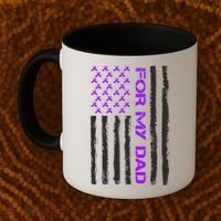 Alzheimer's Awareness For My Dad Support Flag Coffee Mug thumb 2