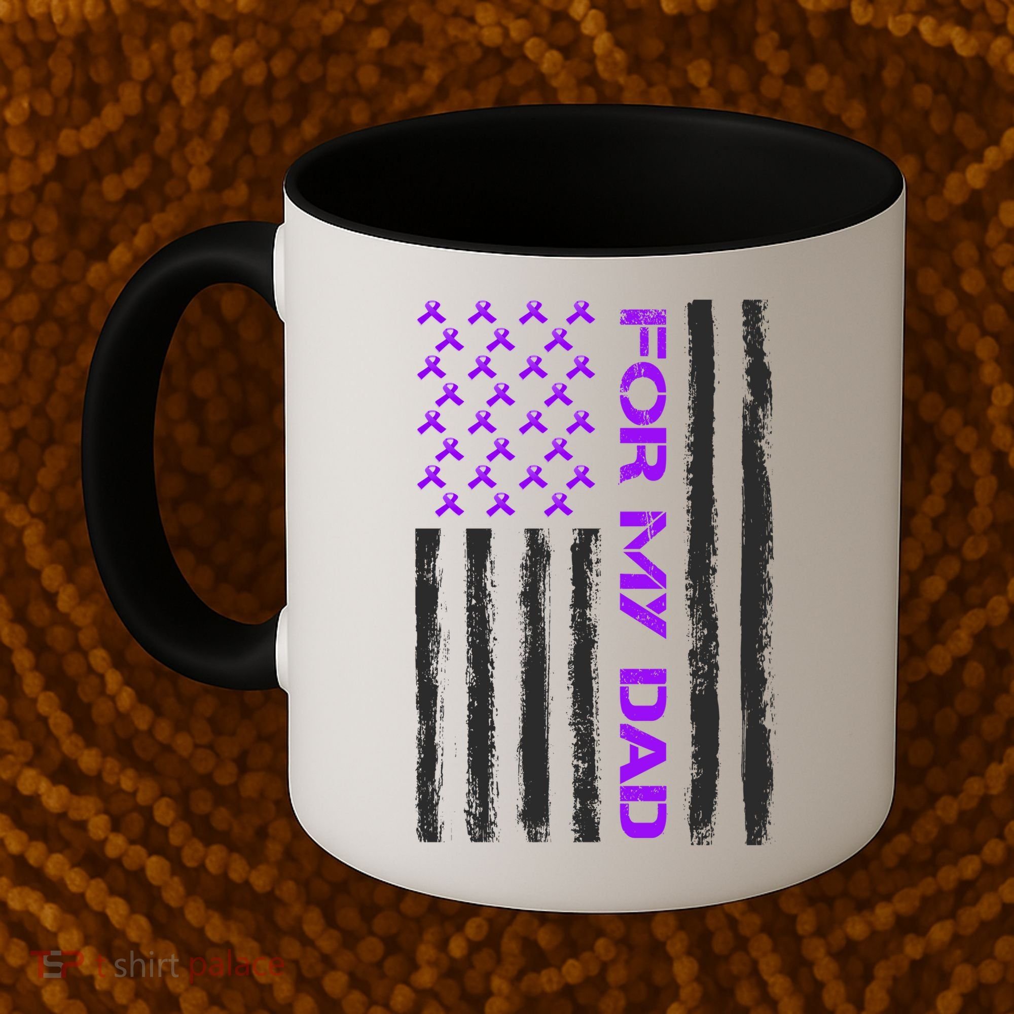 Alzheimer's Awareness For My Dad Support Flag Coffee Mug