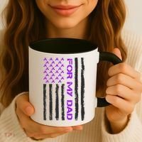 Alzheimer's Awareness For My Dad Support Flag Coffee Mug thumb 3