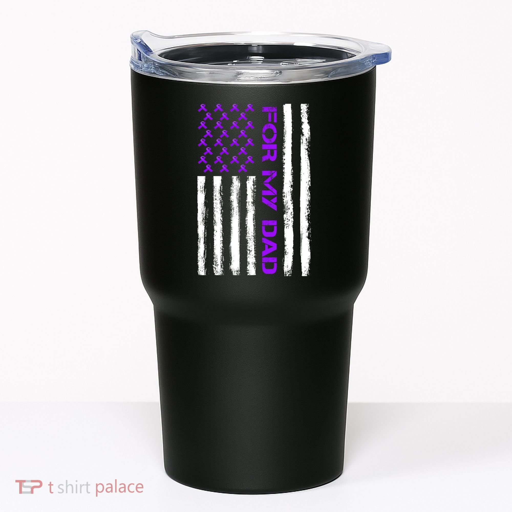 Alzheimer's Awareness For My Dad Support Flag Tumbler