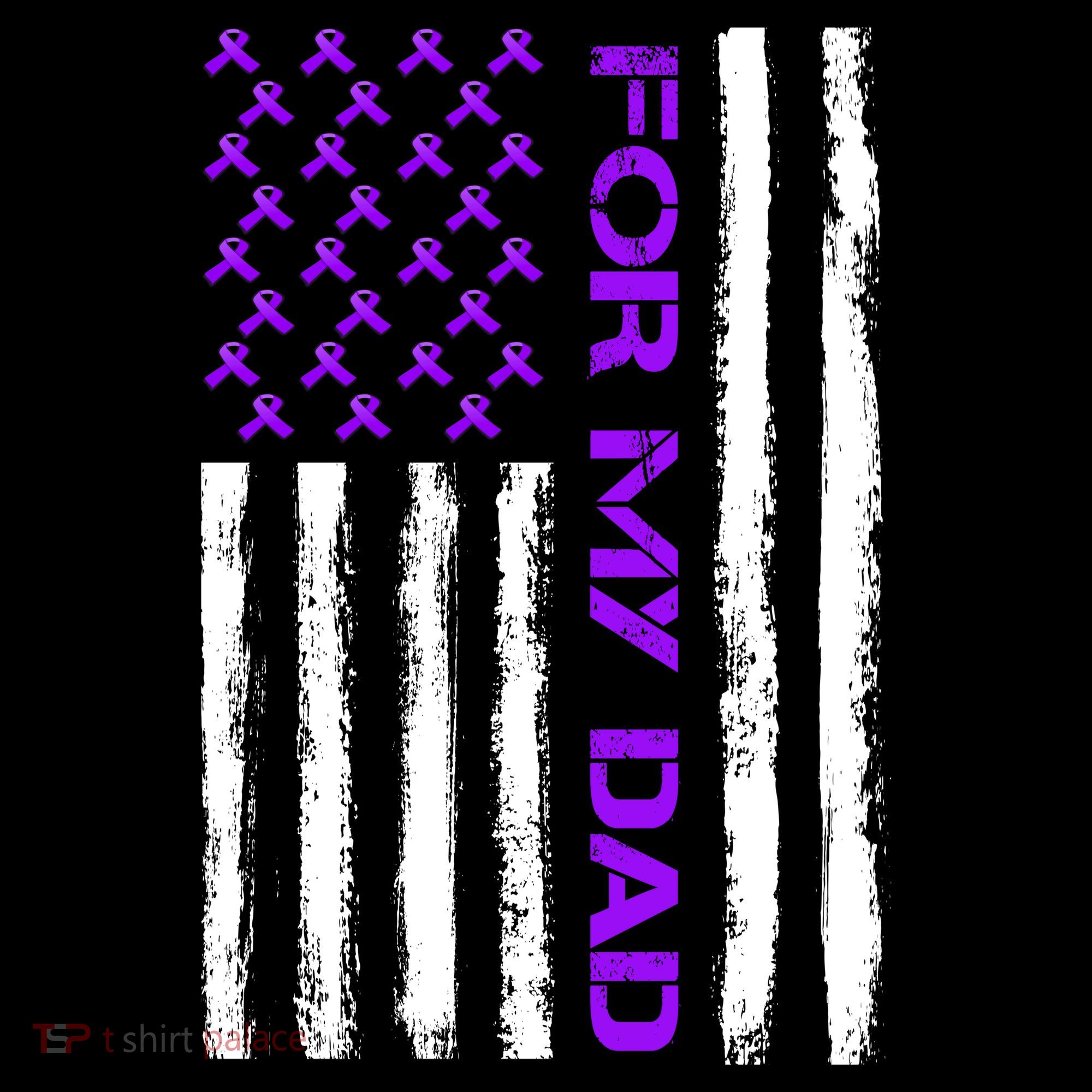 Alzheimer's Awareness For My Dad Support Flag Mousepad