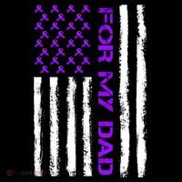 Alzheimer's Awareness For My Dad Support Flag Ornament thumb 1