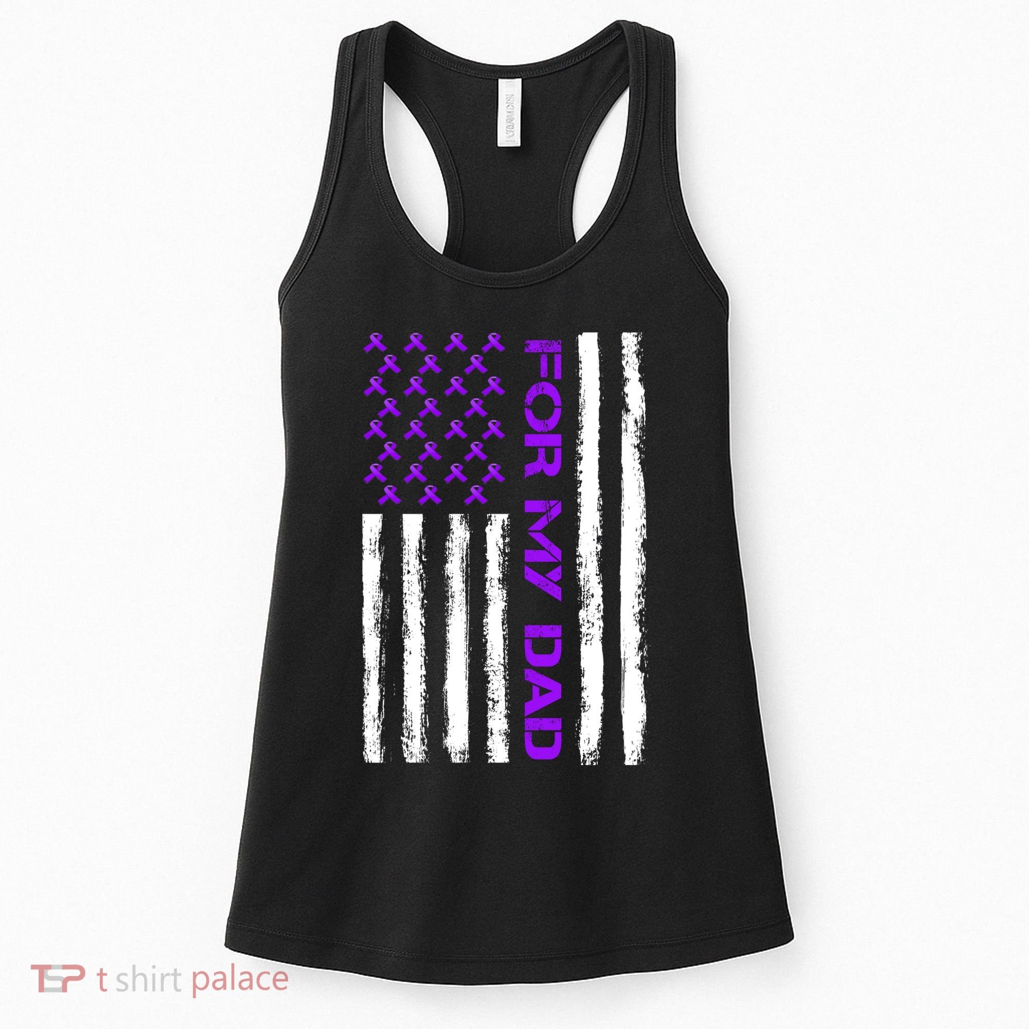 Alzheimer's Awareness For My Dad Support Flag Women's Tank Top