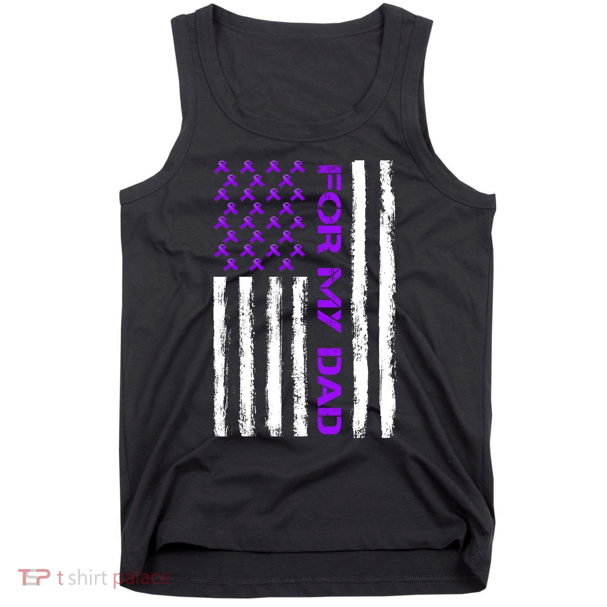 Alzheimer's Awareness For My Dad Support Flag Tank Top