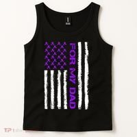 Alzheimer's Awareness For My Dad Support Flag Tank Top thumb 2