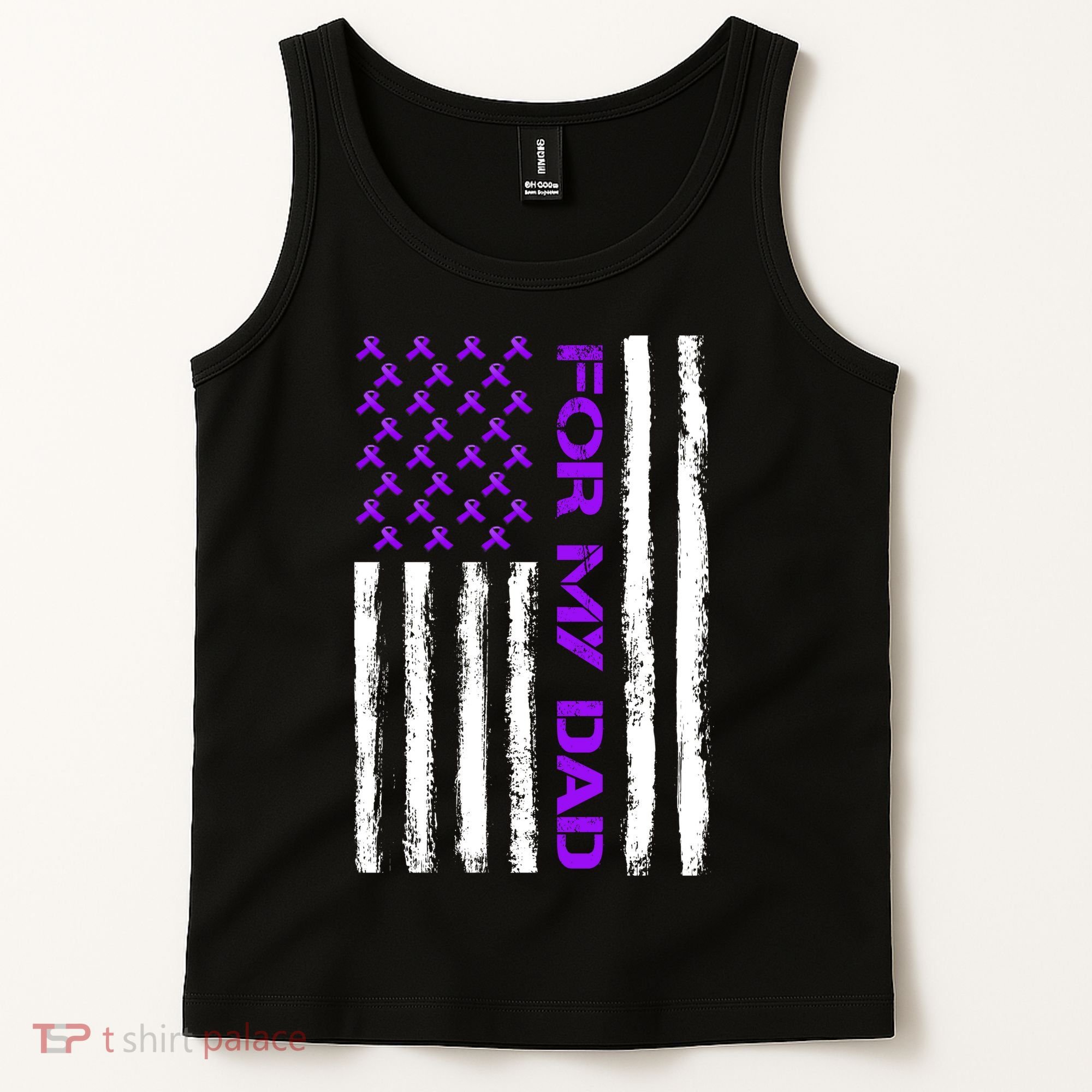 Alzheimer's Awareness For My Dad Support Flag Tank Top