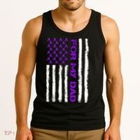 Alzheimer's Awareness For My Dad Support Flag Tank Top thumb 3