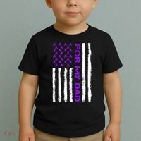 Alzheimer's Awareness For My Dad Support Flag Toddler T-Shirt thumb 2