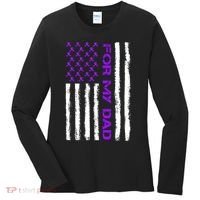 Alzheimer's Awareness For My Dad Support Flag Women's Long Sleeve Shirt thumb 0