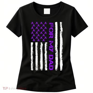 Alzheimer's Awareness For My Dad Support Flag Women's T-Shirt