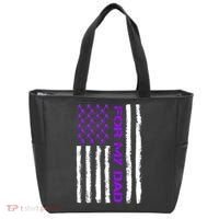 Alzheimer's Awareness For My Dad Support Flag Tote Bag thumb 0